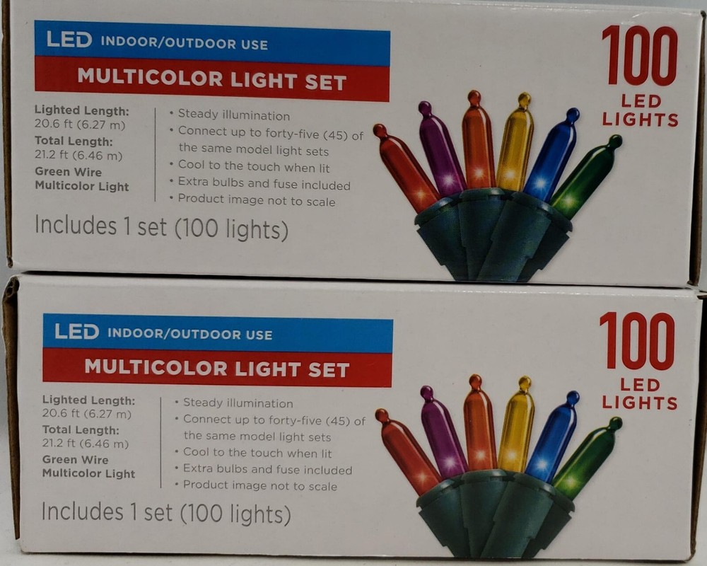 100 Count Make the Season Bright LED Multicolor Christmas String Light