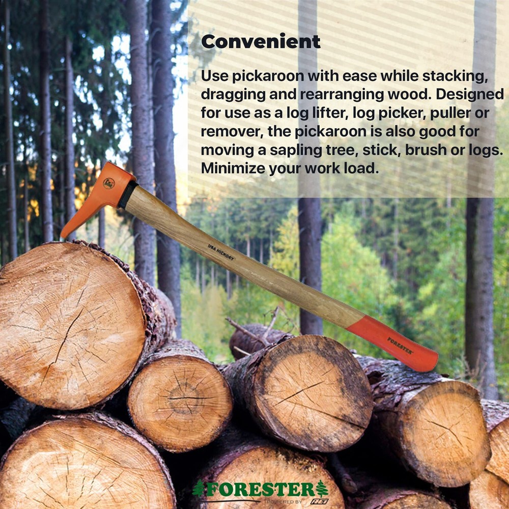 Pickaroon Logging Tool 36in | USA Hickory Handle | Hookaroon Logging Tool | L...