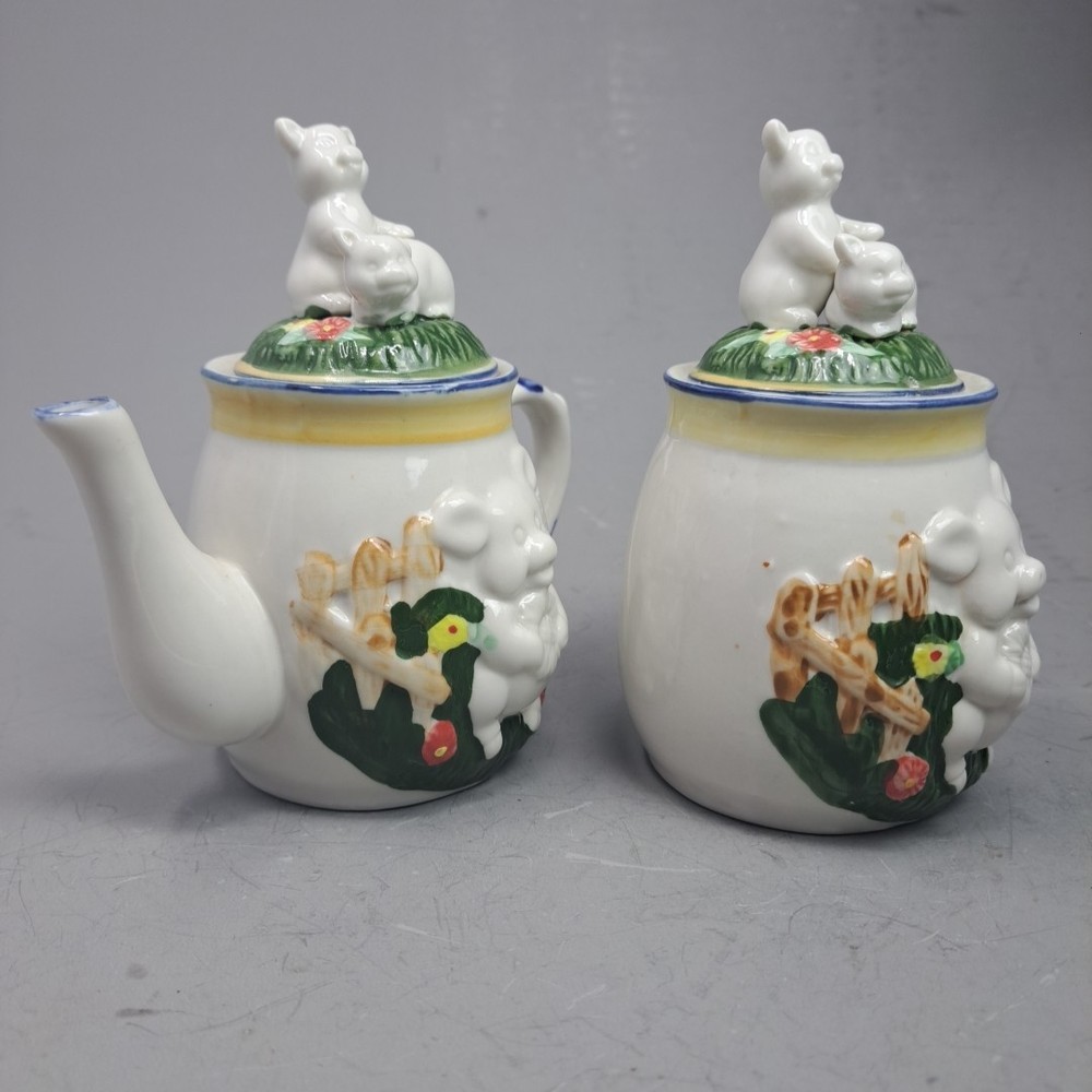 Paint A Pig Cream And Sugar Containers