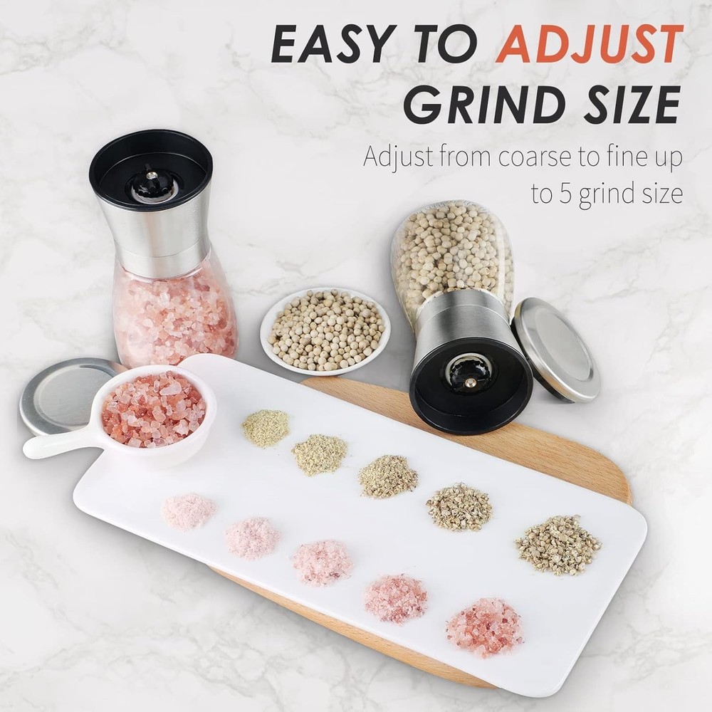 Glass Spice Grinder with Ceramic Blades – Rust-Proof and Refillable