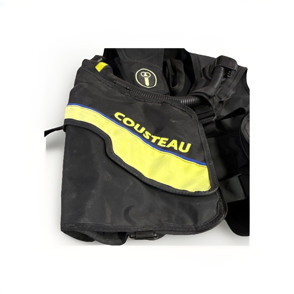 Cousteau Buoyancy Compensator Device BCD Black with Yellow Accent