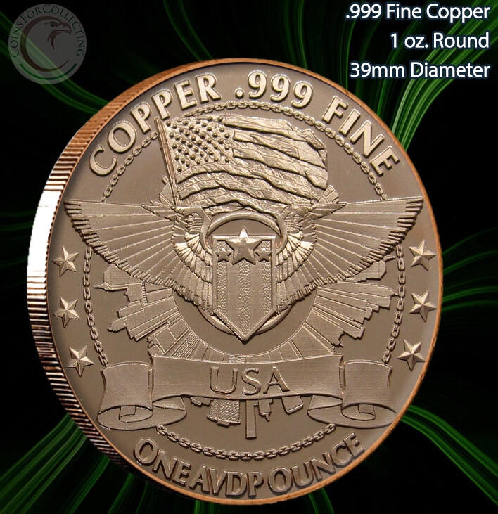 "Corona Molecule" Copper 1 oz .999 Copper Round