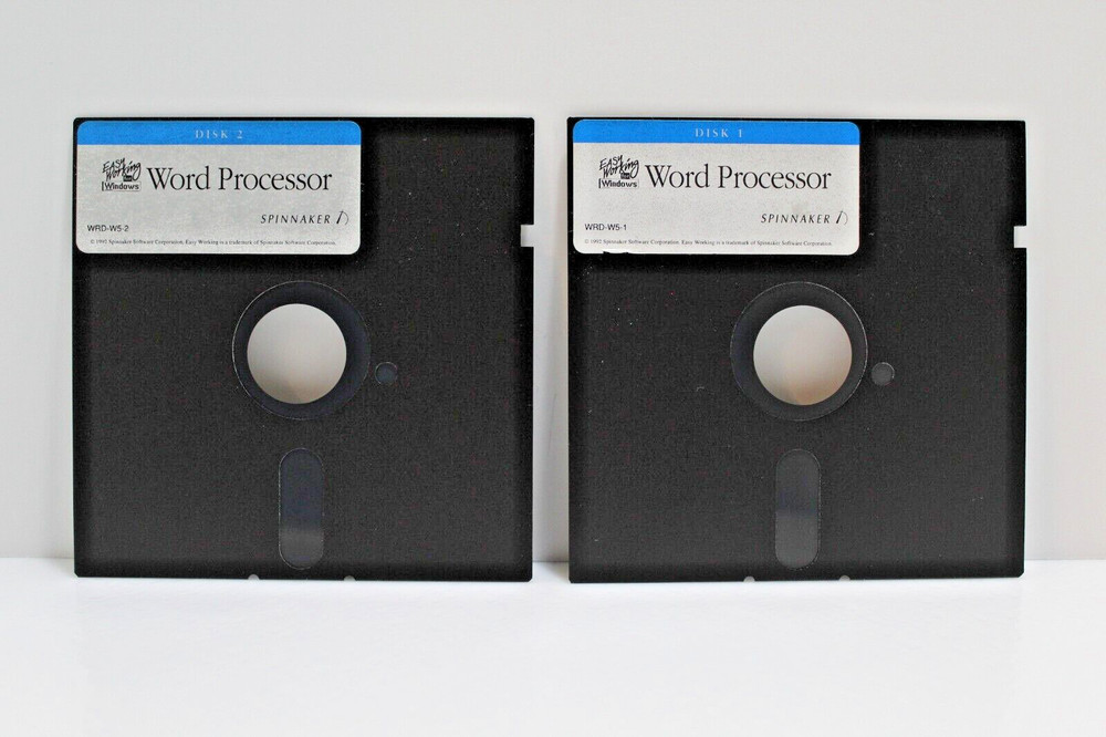 Word Processor; Easy Working for Windows - 5 1/4 Floppy Disks, Spinnaker 1992