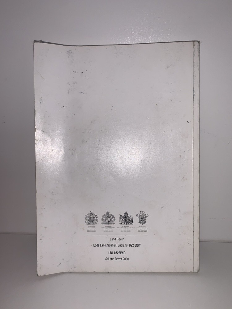 🌟 Genuine 2000 Land Rover Owners Handbook 🌟