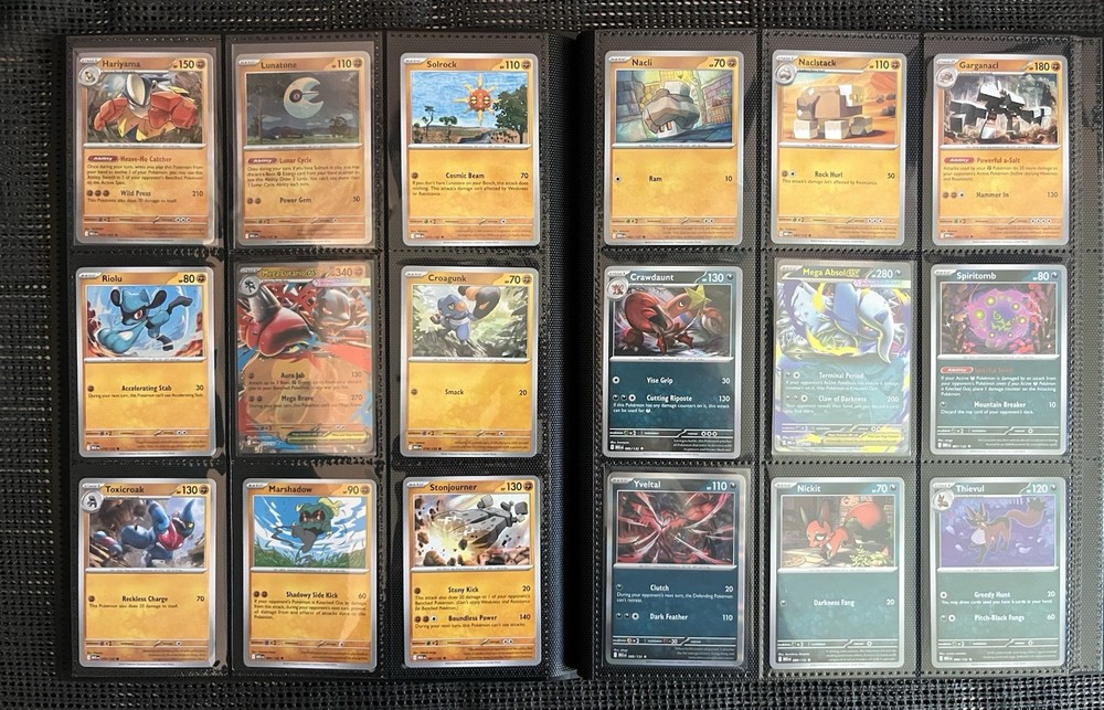 Mega Evolution Complete Base Set C/UC/R and EX 1-132 Binder Included.