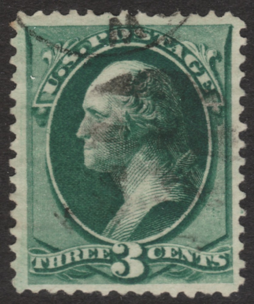Scott #184 VF  Negative Fancy Cancel     MSP04-44
