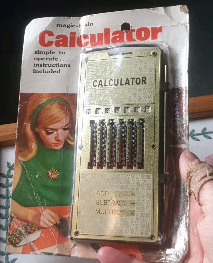 Vintage ‘Magic Brain’ Calculator New In Packaging. 1950 - 60s