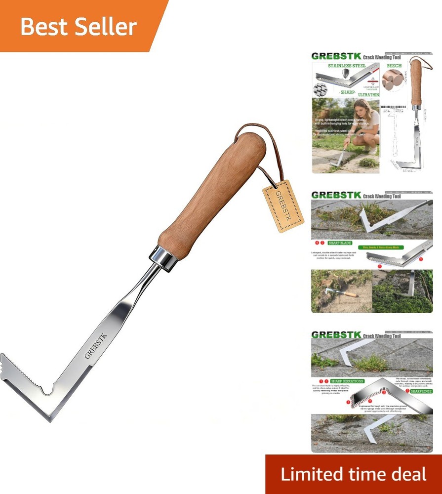 L-Shaped Crack Weeder Tool – Lightweight 13" Weeding Solution for Tight Spaces