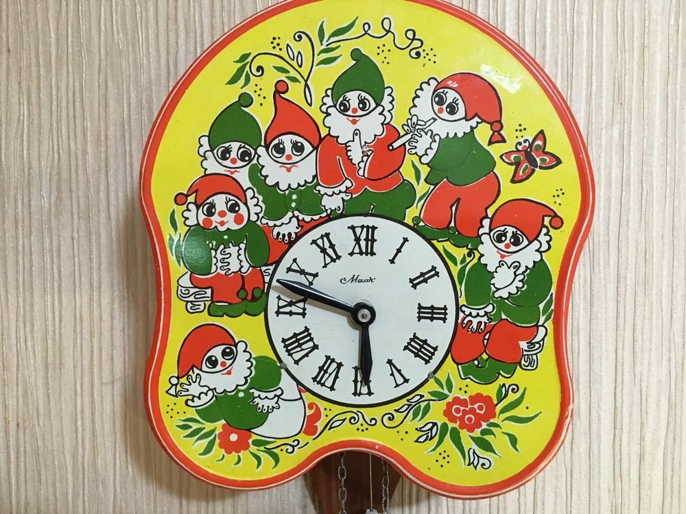 Vintage Clock Soviet Mechanical Clock Working Soviet CLOCK Soviet Wall Clock