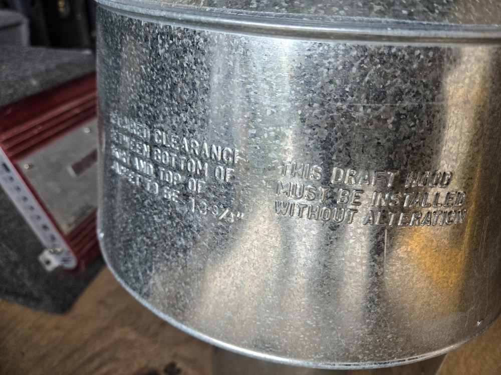 DRAFT HOOD 140 MBH INPUT