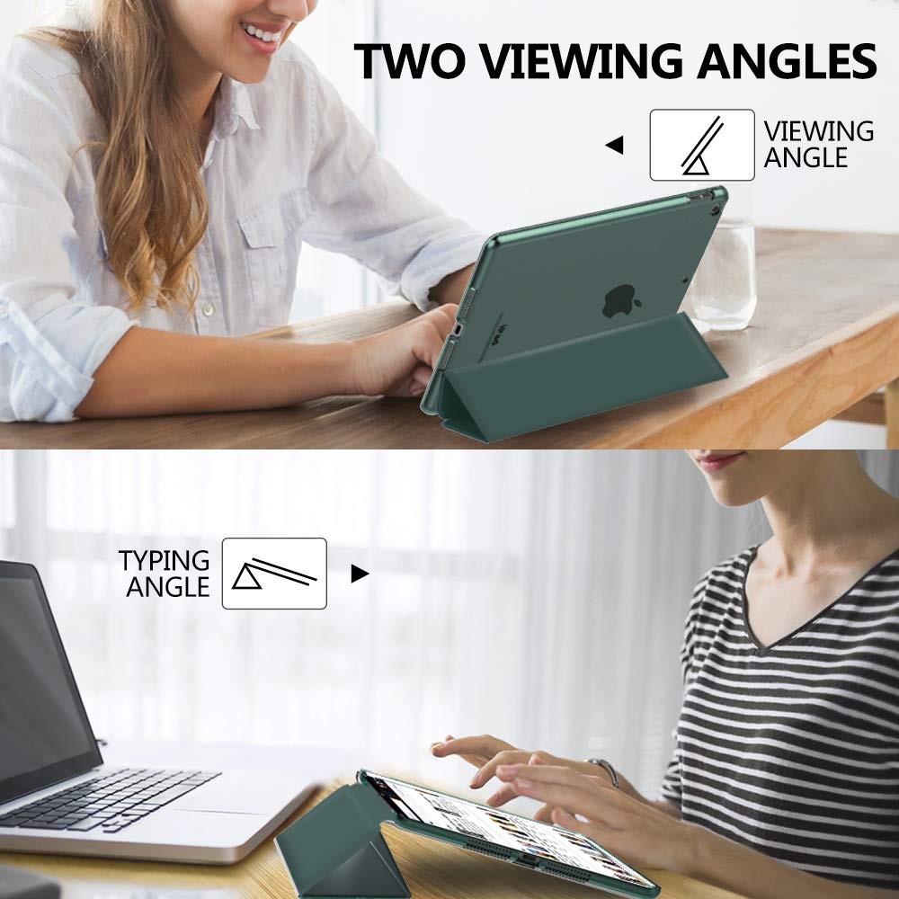 Midnight Green iPad 9th 8th 7th Gen Case Auto Wake Sleep Adjustable Angles