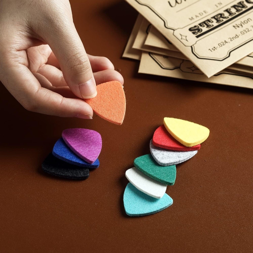 Ukulele Strings Accessories Kit, Nylon Ukulele Strings Set, Tuner, Felt Picks...