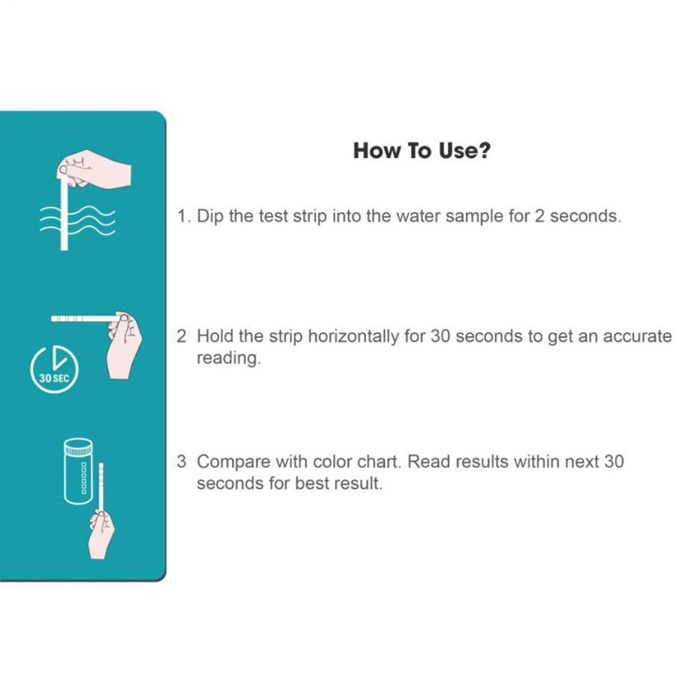10-in-1 Drinking Water Test With 100 Strips Multi-parameter Pool Test Strips