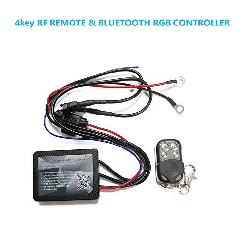12Pcs Wireless RF Remote APP Control RGB Motorcycle LED Light Kits Flexible