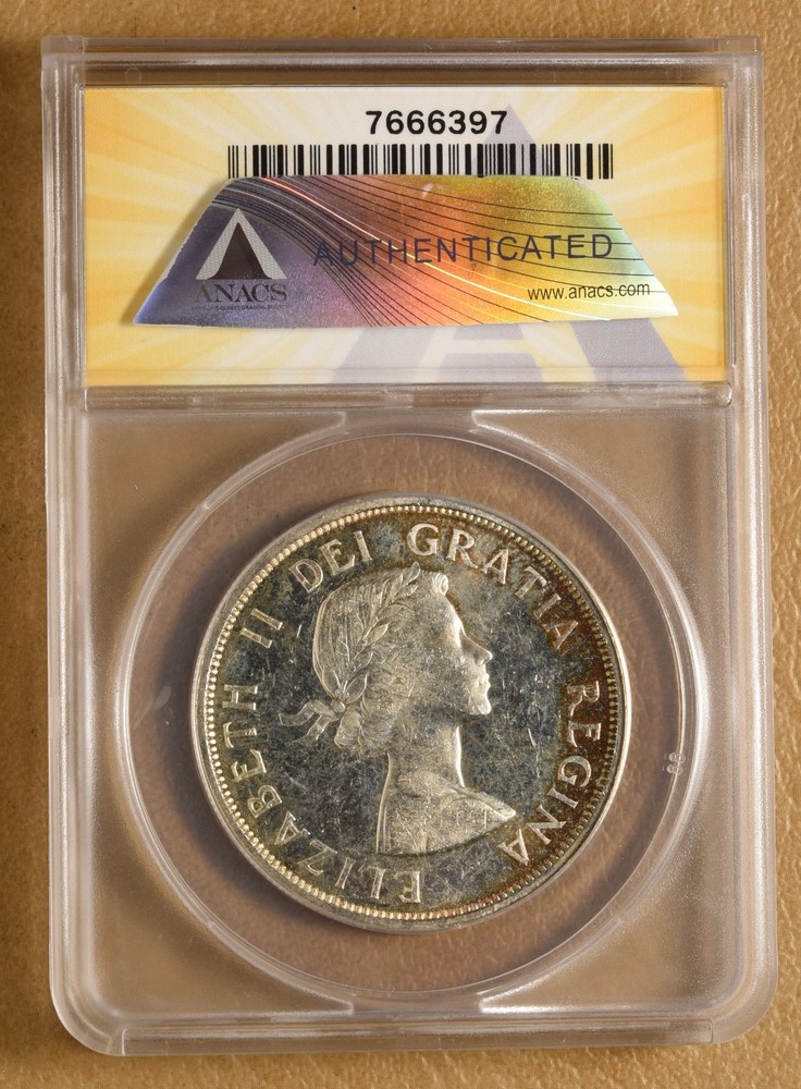 1962 Canada Silver Dollar ANACS MS62