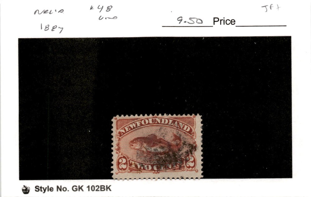 Newfoundland, Postage Stamp, #48 Used, 1887 Codfish (AE)