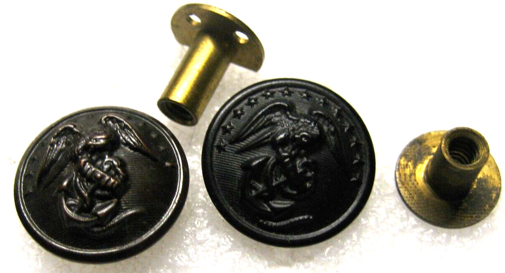 /USMC Vintage Uniform 2 Buttons for Marine Visor Cap