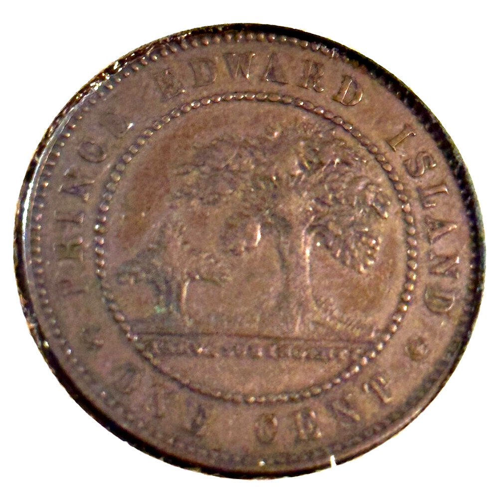 1871 PEI Large Cent Nice Original XF KM-4 CHRC