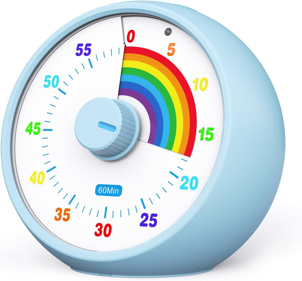 Visual Timer for Kids, 60-Minute Countdown for Classroom Office Kitchen, Desk Ti