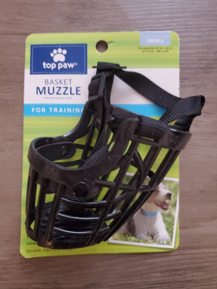 NEW Top Paw Training Adjustable Plastic Dog/Canine Basket Muzzle Small S