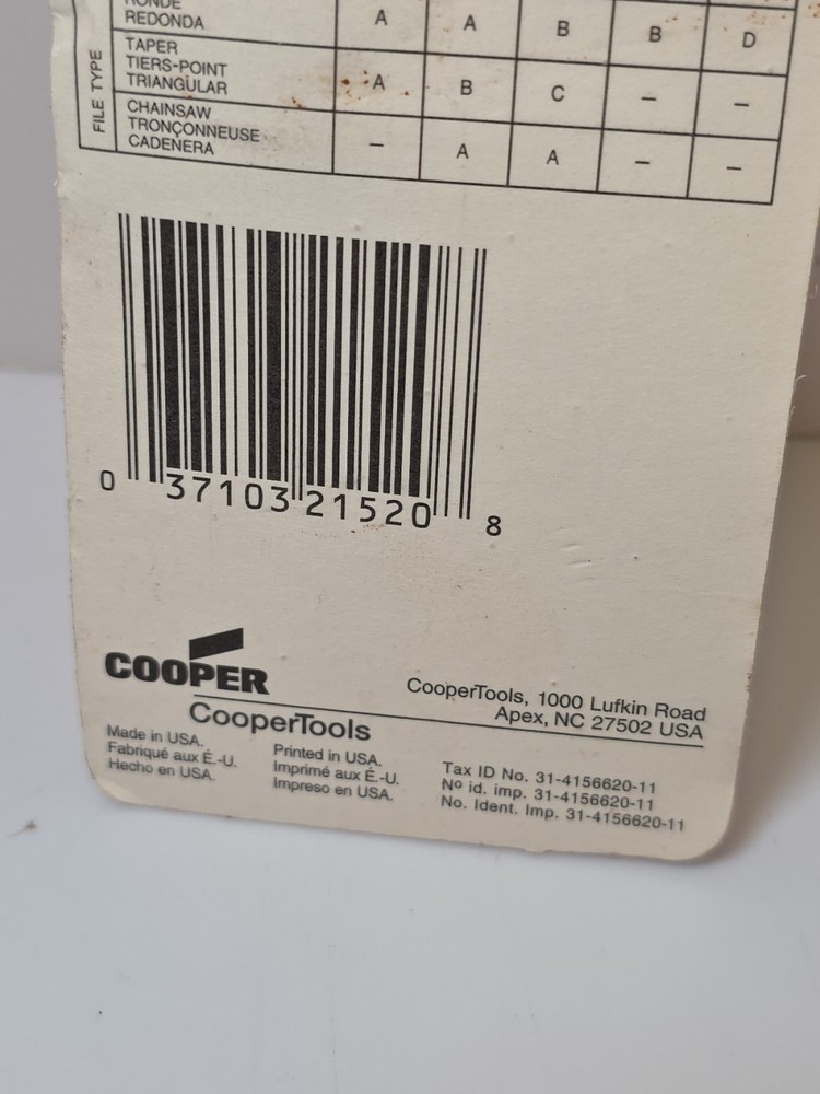 Nicholson Tools USA 21520 Type a File Handle Nos Cooper Tools