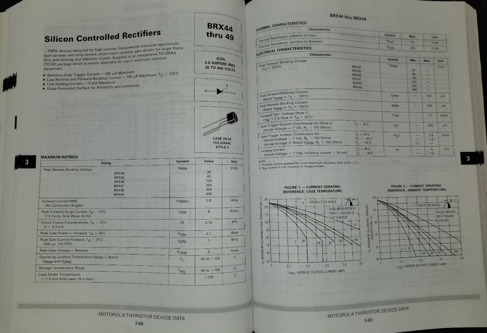 USED 1991 Motorola Thyristor Device Data Rev 3