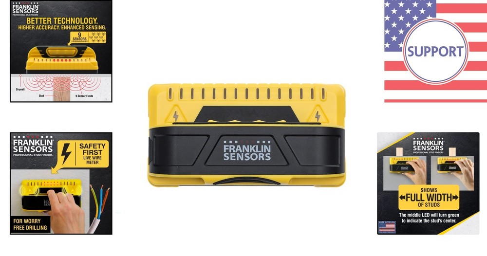 ProSensor M150 Stud Finder with Live Wire Detection: Battery-Powered Precision