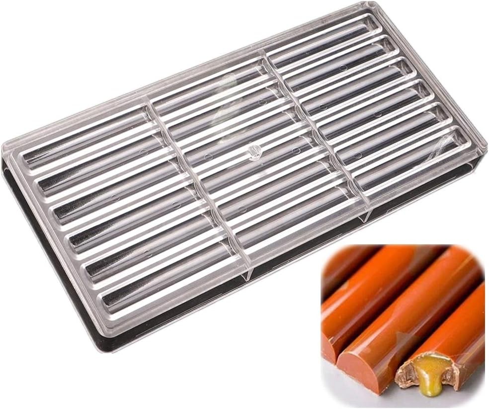 18 cavities long stis shape polycarbonate PC chocolate  candy