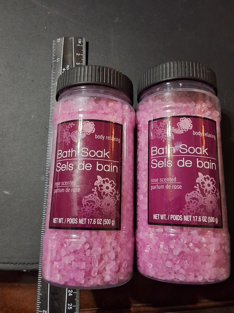 BODY RELAXING BATH SOAK- ROSE SCENTED 17.6 oz  X 2