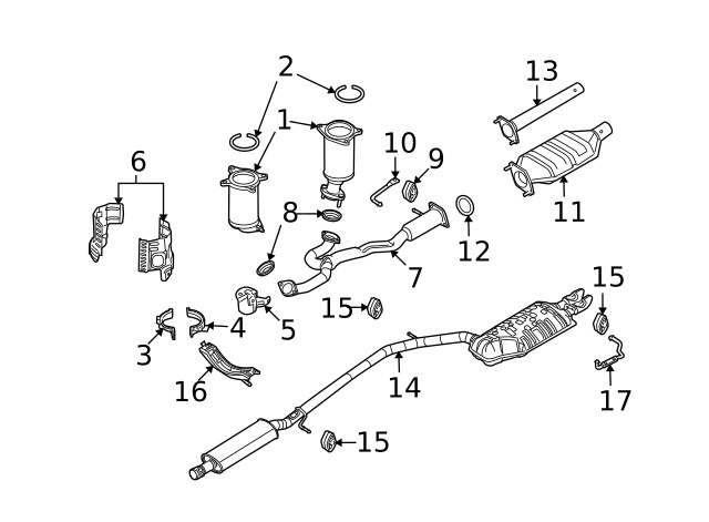 Genuine Muffler & Pipe Insulator 5F9Z-5F262-AA