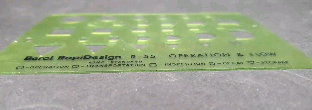 NOS Berol Rapidesign Template - Operation and Flow Process - R-55