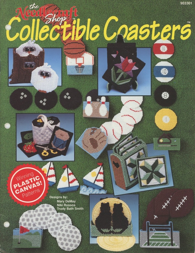 Needlecraft Collectible Coasters Winning Patterns Plastic Canvas Booklet
