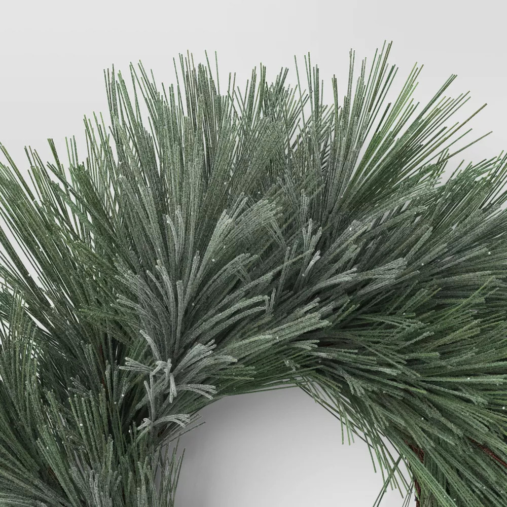 Shimmer Long Needle Christmas Wreath - Threshold