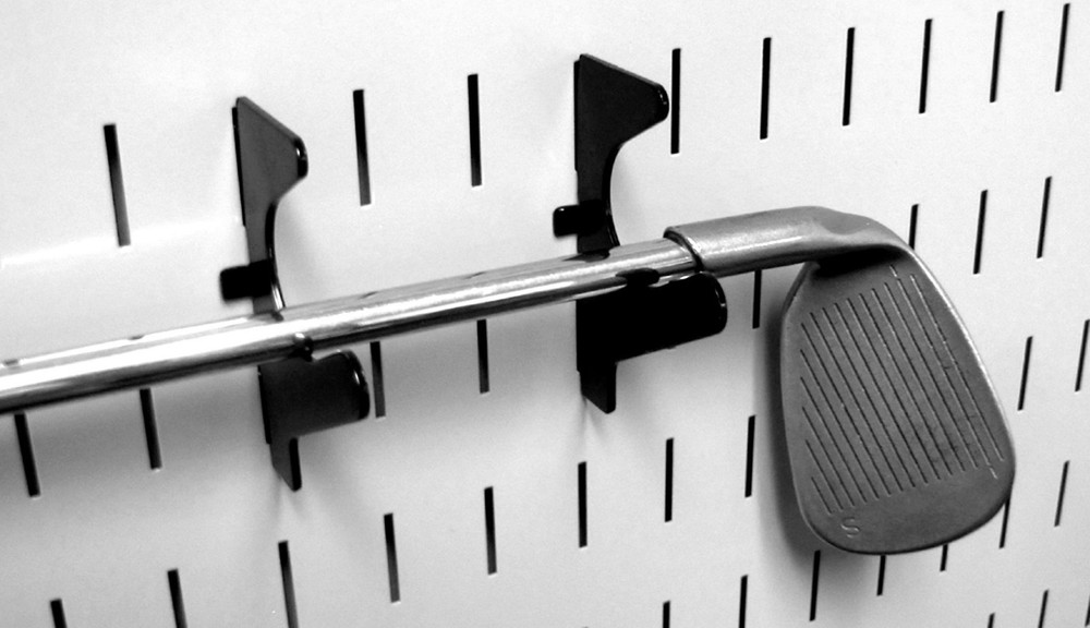 Slanted U-Hook Accessory “U” Shaped Slotted Metal Pegboard Hook Pegboard and ...
