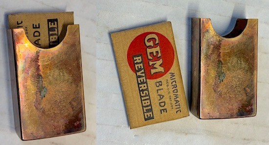 2 Gillette GEM Razors Micromatic in Box with Tags and Push Button Plastic Handle