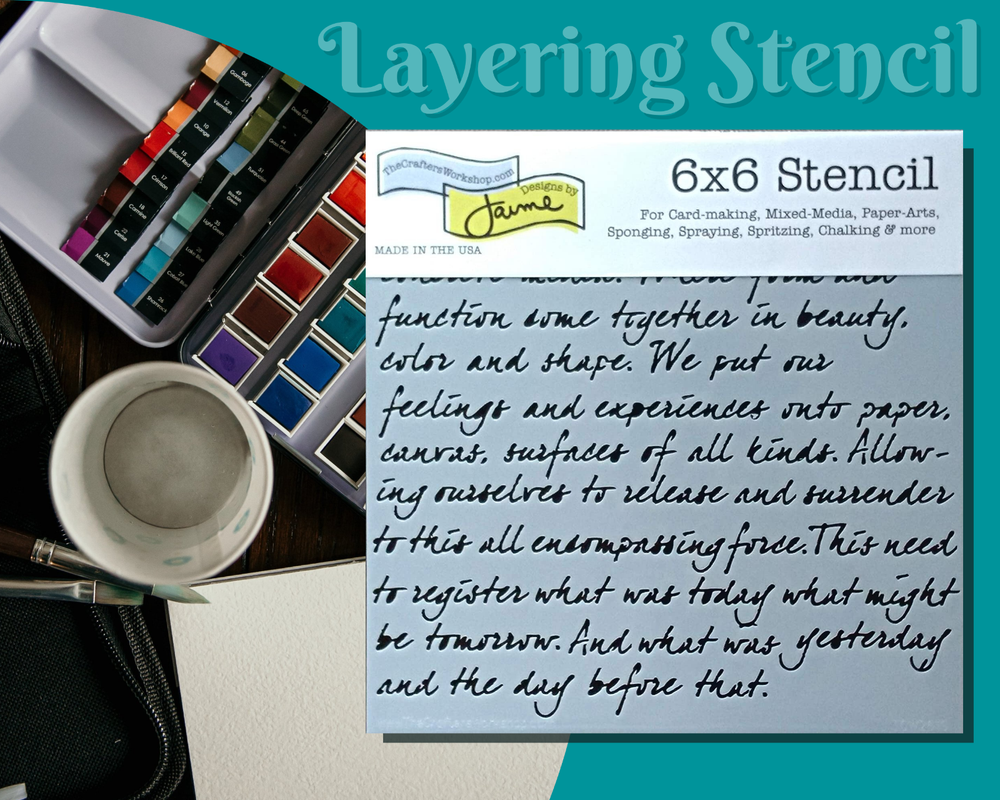 Script Stencil Cursive Text Font Stencils For Mixed Media Art Crafters Workshop