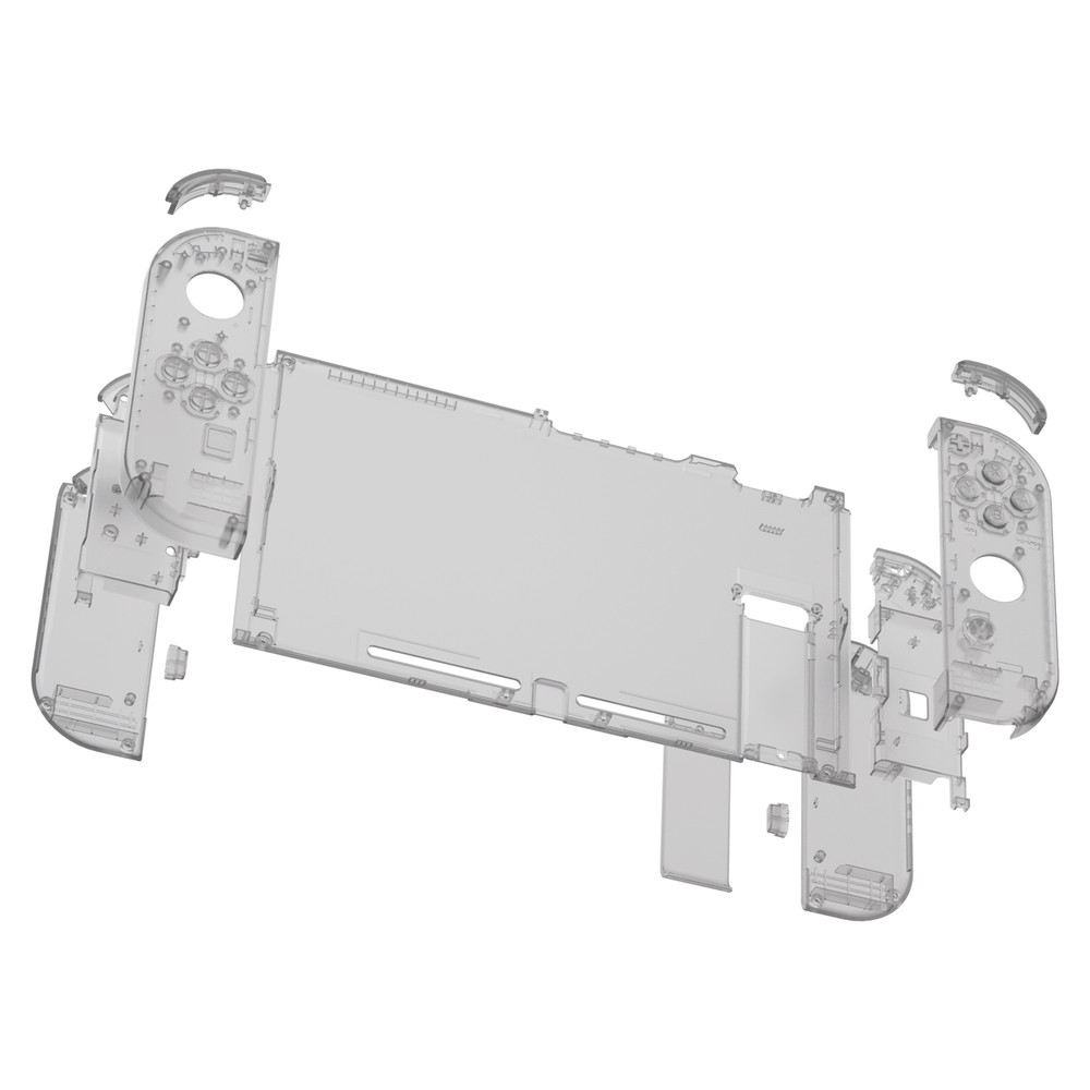 Clear Black Console Back Plate Controller Housing Shell Set for Nintendo Switch