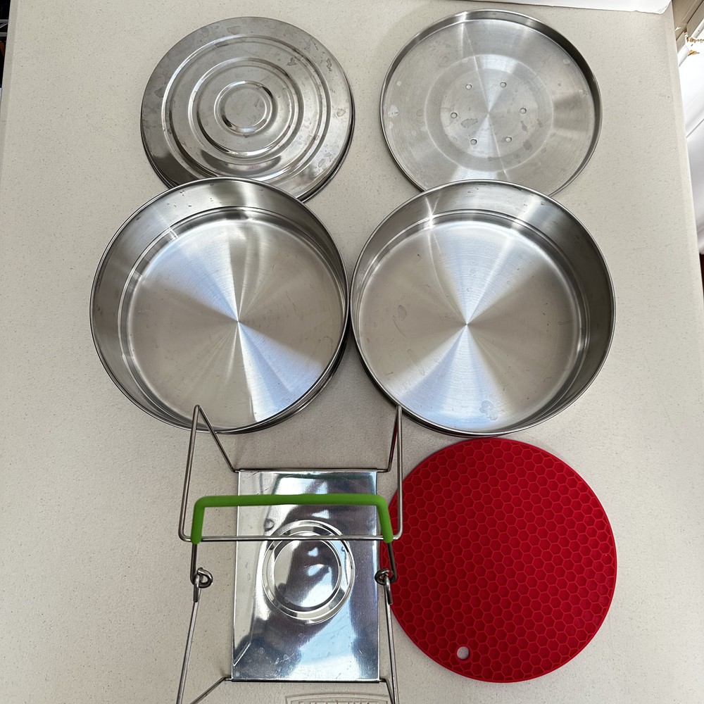 KOYSAS Pressure Cooker Stackable Steamer Insert Pans With Handle-No Instructions