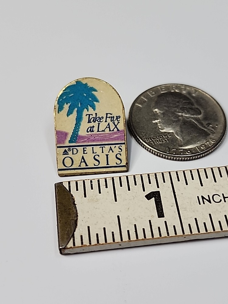 Delta's Oasis Lapel Pin Take Five At LAX