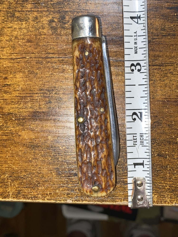 Vintage Iroquois 2 Blade Bone Handled Jack Knife