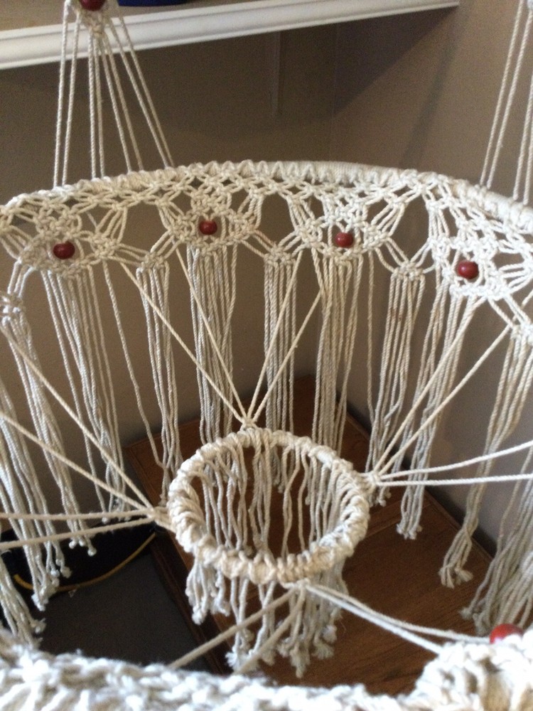 Huge Vintage Macrame Plant Hanger 80”