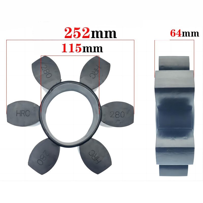 1x For HRC-280 Rubber Element Black Coupling Insert
