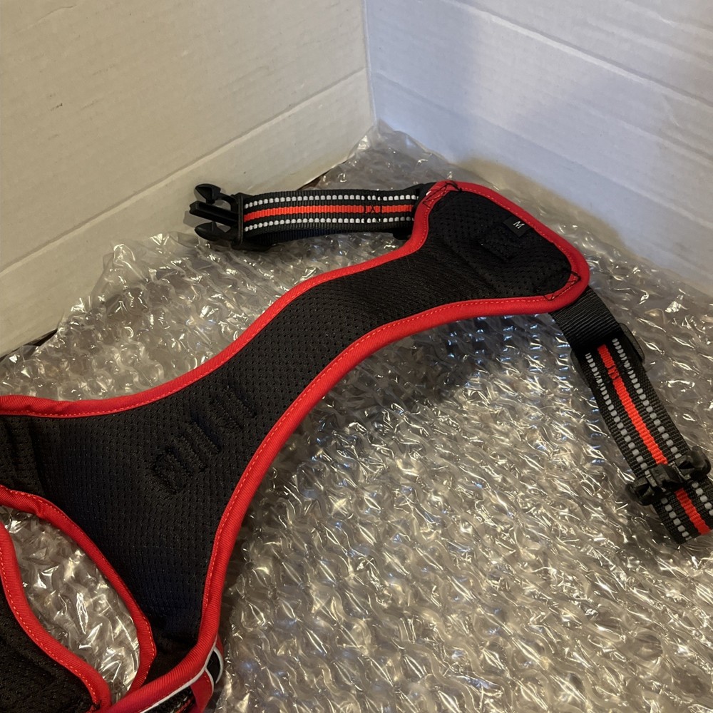 Tobe Dri. No Pull Dog Harness Size M Red And Black Sturdy With Handel