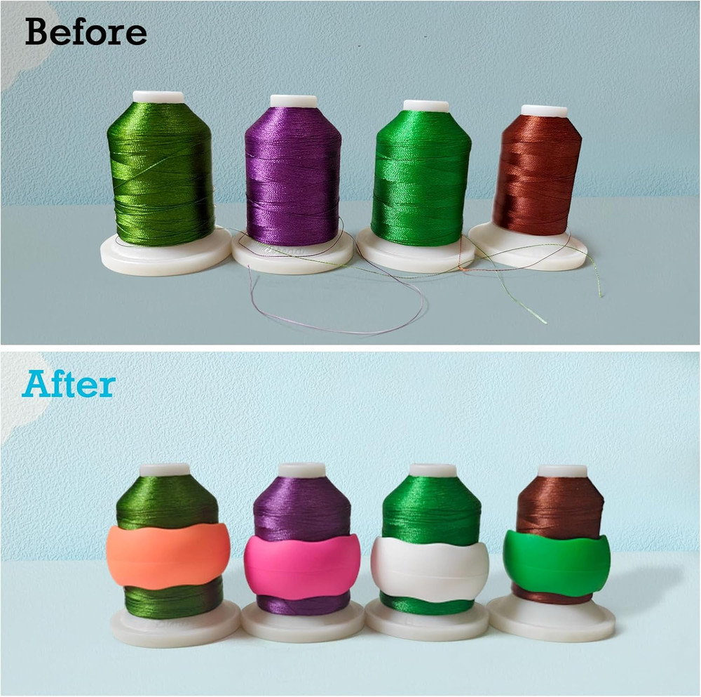 100Pcs Upgraded Thread Holder/Spool Huggers Compatible with Larger Spools- Keep