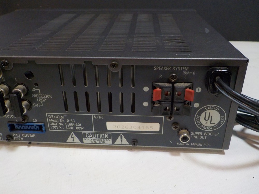 Vintage DENON D-60 Component System Stereo Receiver Amplifier WORKS