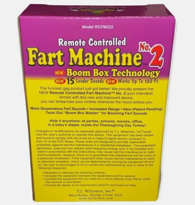 Remote Controlled FART Machine #2 - FUNNY BOOM BOX Technology - LATEST VERSION!