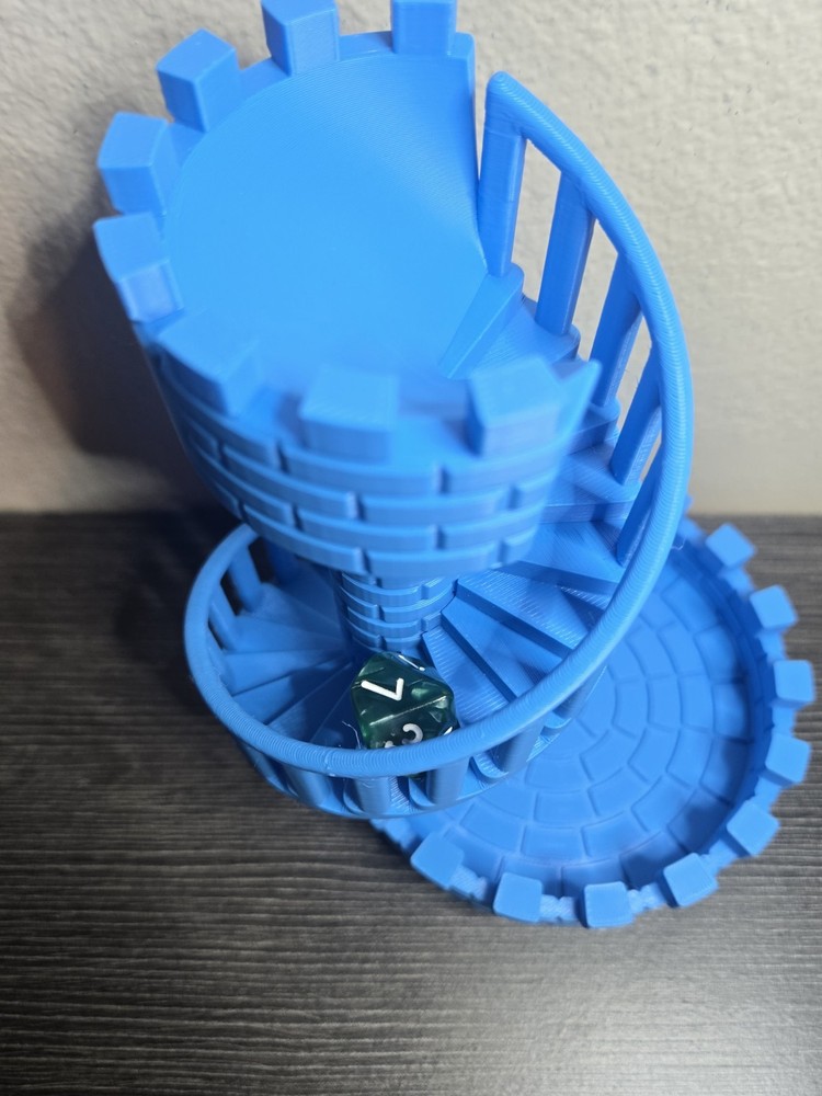 7” Dice Tower w/ Tray | D&D RPG Game Tabletop Dice Roller Accessory