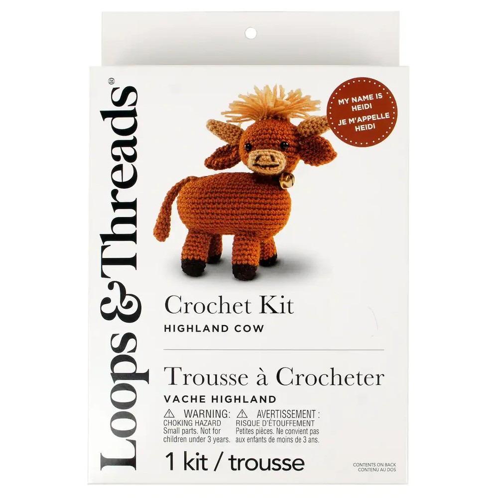 Loops & Threads Crochet Kit "Highland Cow"