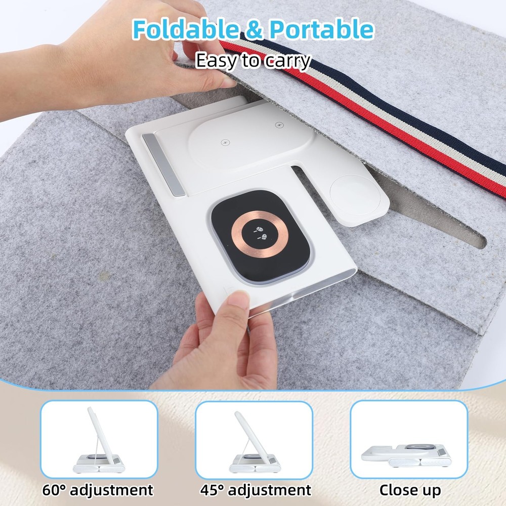 ELUTENG 3 in 1 Wireless Charging Station Compatible for Apple Devices...