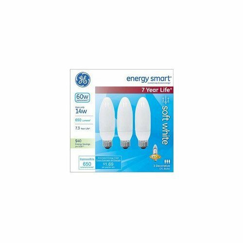 Energy-Smart CFL Daylight 14W Light Bulbs, 3pk GE
